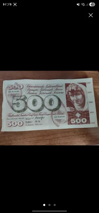 Lote Billetes Suizos Francos