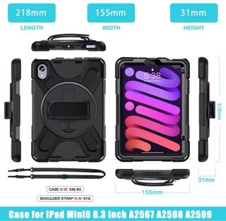 Custodia iPad Mini 6/7 Robusta con Supporto e Grip