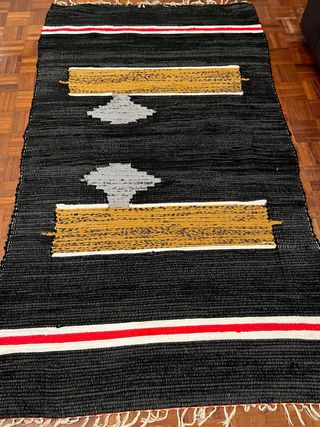 Tappeto Tessuto Nero , cottone nuovp