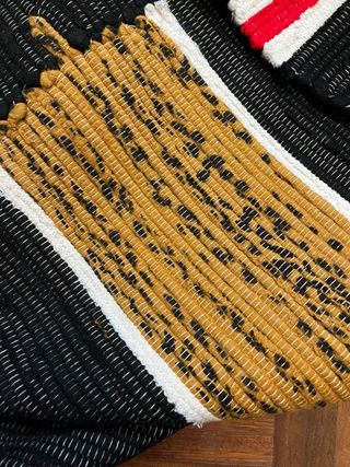 Tappeto Tessuto Nero , cottone nuovp