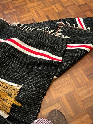 Tappeto Tessuto Nero , cottone nuovp