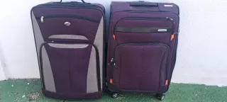 2 Maletas de Viaje Moradas y Grises