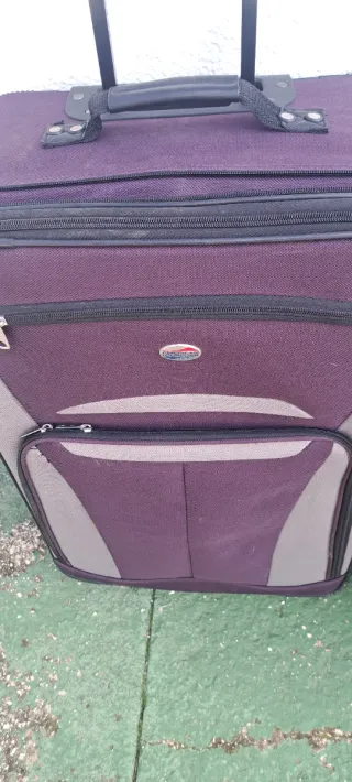 2 Maletas de Viaje Moradas y Grises