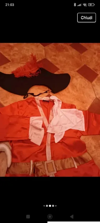 Costume Capitan uncino bimbo 7/8 anni Disney