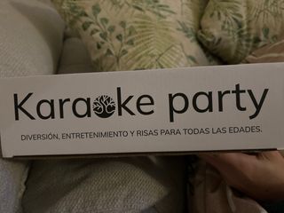Karaoke Party con 2 Micrófonos y Altavoz LED