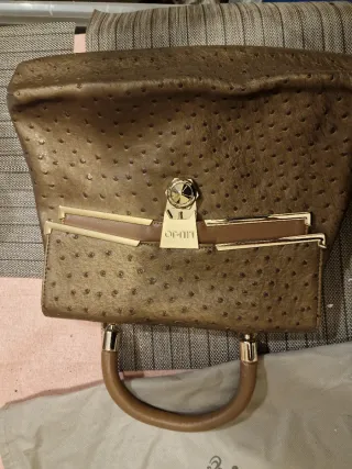 Borsa Liu Jo effetto pitone oro