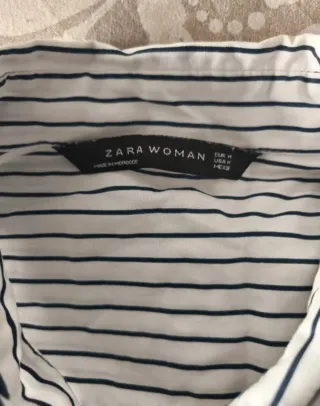 Camisa Zara Mujer Estampada Rayas