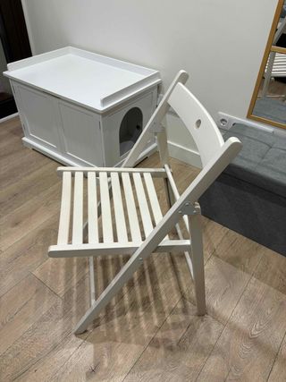 Sillas plegables blancas de madera IKEA FRÖSV