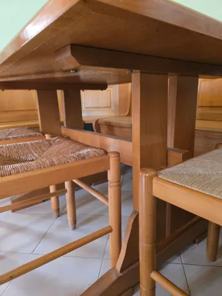 OFERTA! Conjunto cocina: banco rinconero, mesa y s