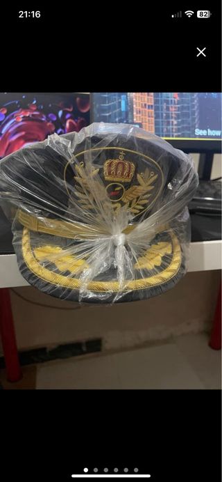 Gorra de piloto militar bordada