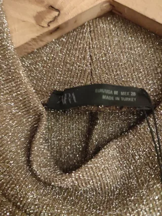 Vestido Zara brillante talla M