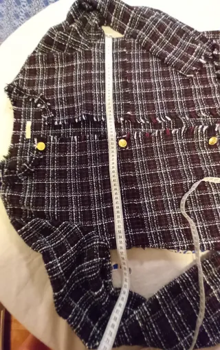 Abrigo estilo Chanel cuadros