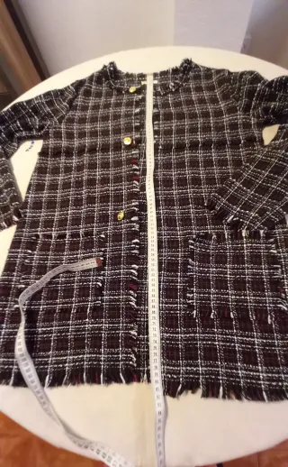 Abrigo estilo Chanel cuadros