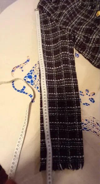 Abrigo estilo Chanel cuadros