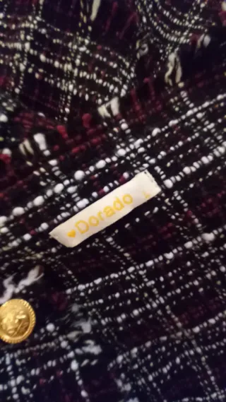 Abrigo estilo Chanel cuadros