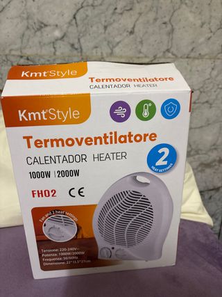 Calentador Kmt Style Blanco 1000W/2000W.