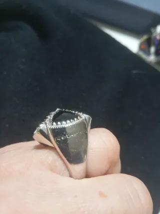 Sortija Rebecca Plata Negra