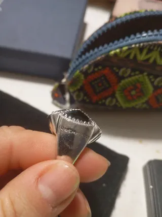 Sortija Rebecca Plata Negra