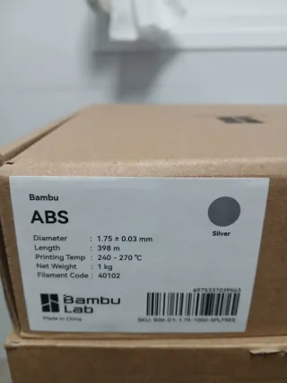 Filamento Bambu Lab ABS Negro 1kg