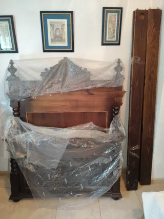 Dormitorio Armario de Madera Maciza Roble Tallada