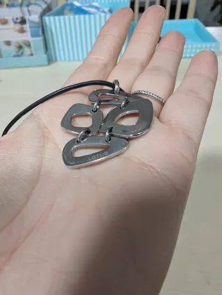 Colgante Lotus Plata y Negro