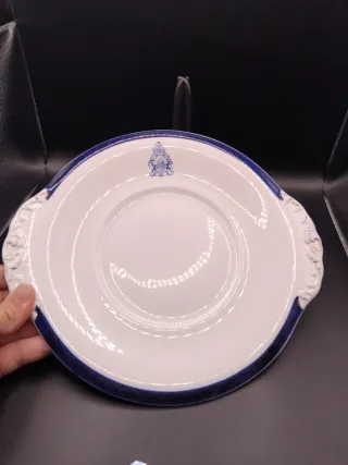 🇬🇧 Fuente de porcelana inglesa azul y blanca