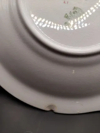 🇬🇧 Fuente de porcelana inglesa azul y blanca