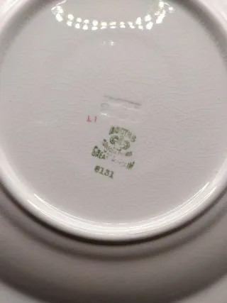 🇬🇧 Fuente de porcelana inglesa azul y blanca