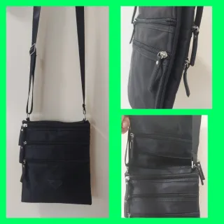 Borsello nero con zip