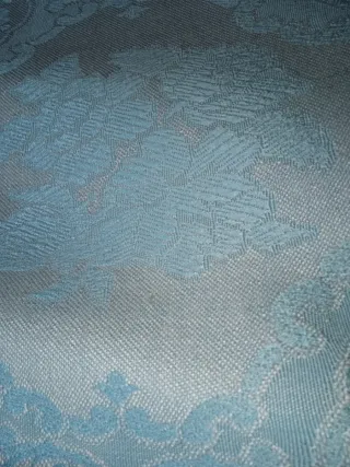 Colcha vintage azul y blanco