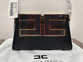 Borsa Elisabetta Franchi nera con dettagli oro