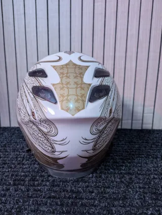 Casco de Moto SHOEI original Blanco y Dorado