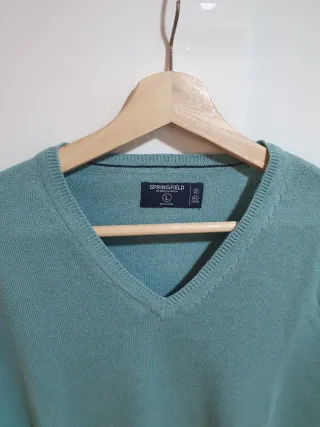 Jersey Springfield cuello pico hombre verde Talla