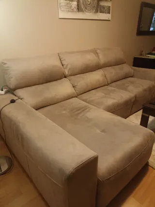 Chaiselongue Cheslong Beige