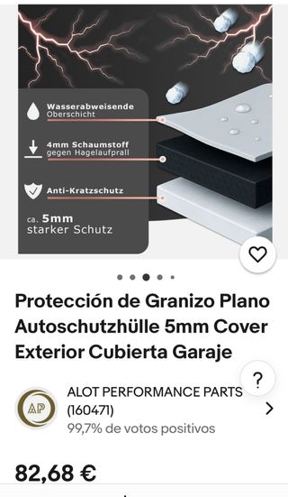 Funda coche protección granizo talla L