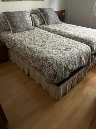 2 Camas Articuladas Pardo Madera