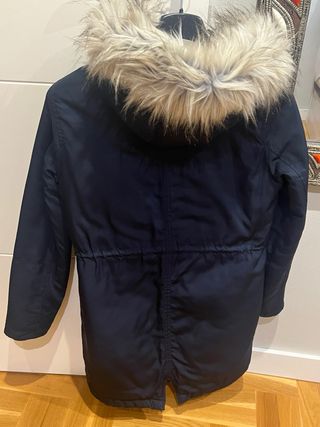 Parka azul marino Bershka Talla S