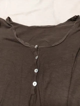 Vestido marrón manga larga