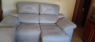 Sofá gris extensible