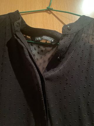 Vestido largo semitransparente Zara