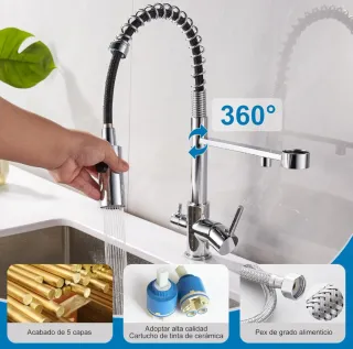 Grifo de cocina latón cromado