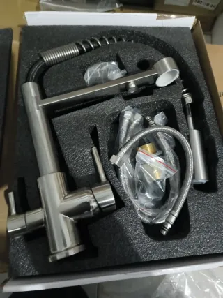 Grifo de cocina latón cromado