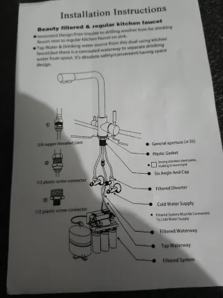 Grifo de cocina latón cromado