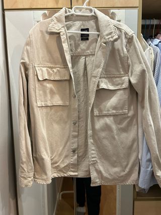 Sobrecamisa Zara Beige Hombre Talla M