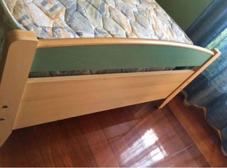 Dormitorio completo madera y tela