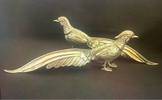 Pareja Faisanes Plata Española