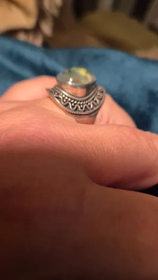 Anillo Plata Cuarzo Místico Multicolor