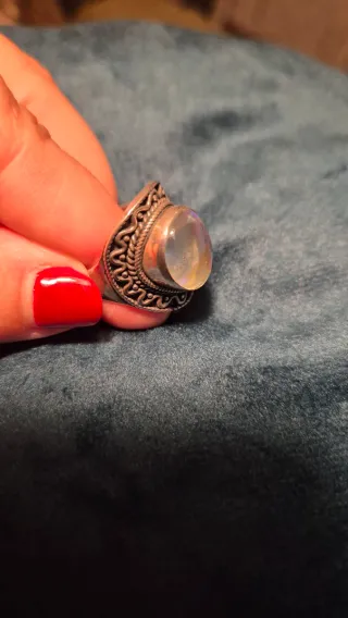 Anillo Plata Cuarzo Místico Multicolor