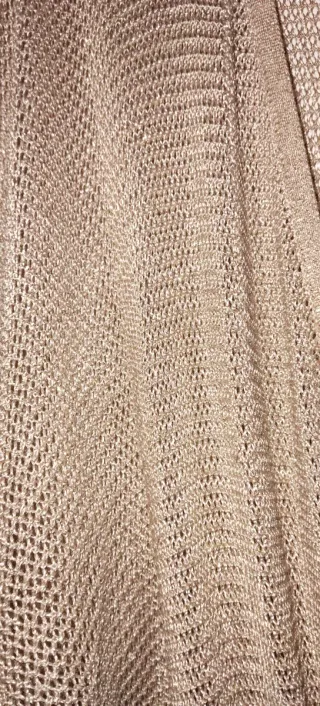 Chaqueta Zara Brillo Punto Dorada Talla M