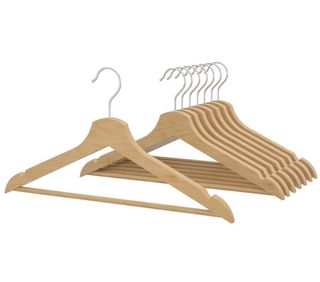 Perchas de madera y metal (pack)